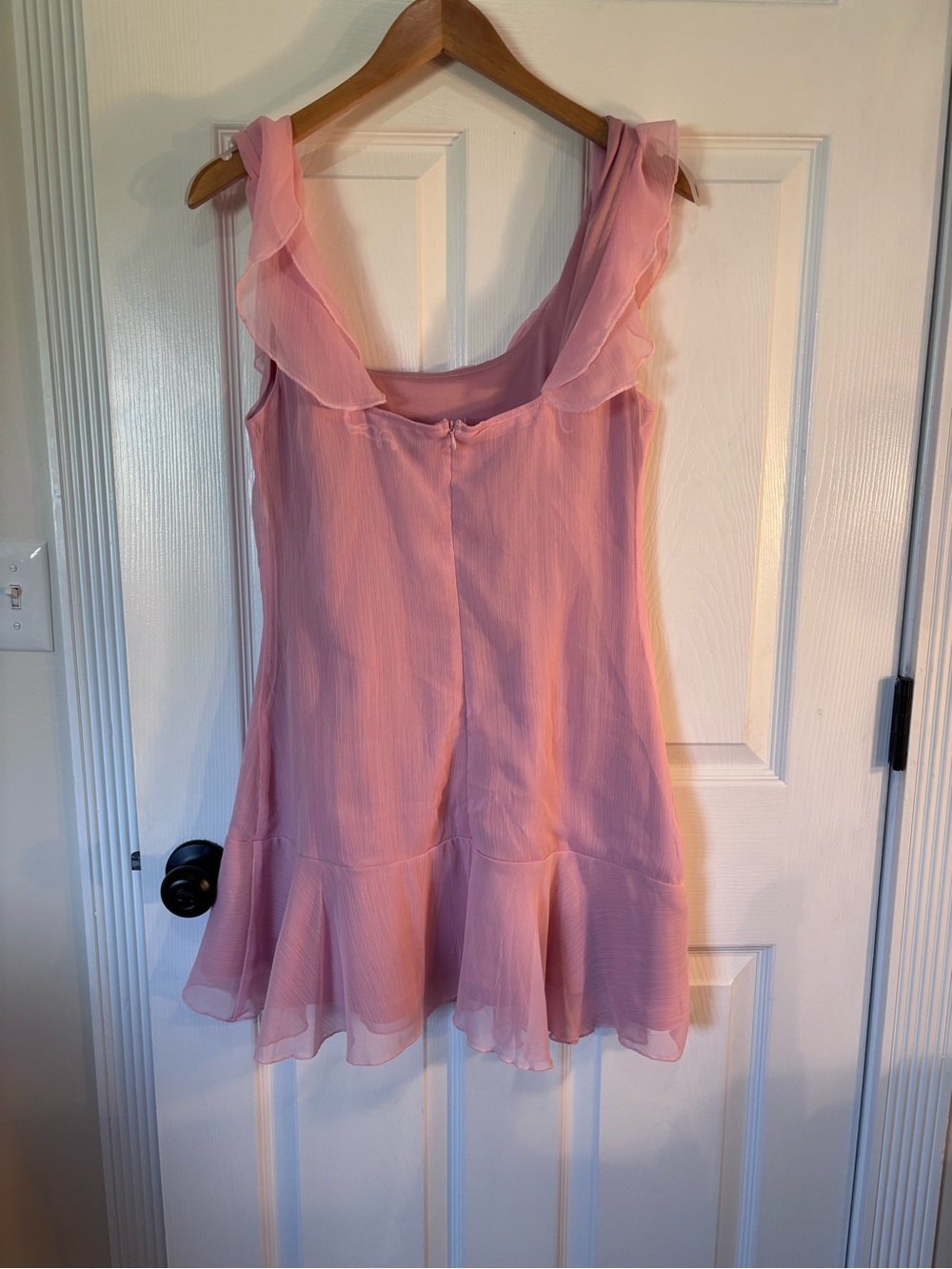 Motel Rocks Pink Ruffle Chiffon Camisole - Picture 2 of 5
